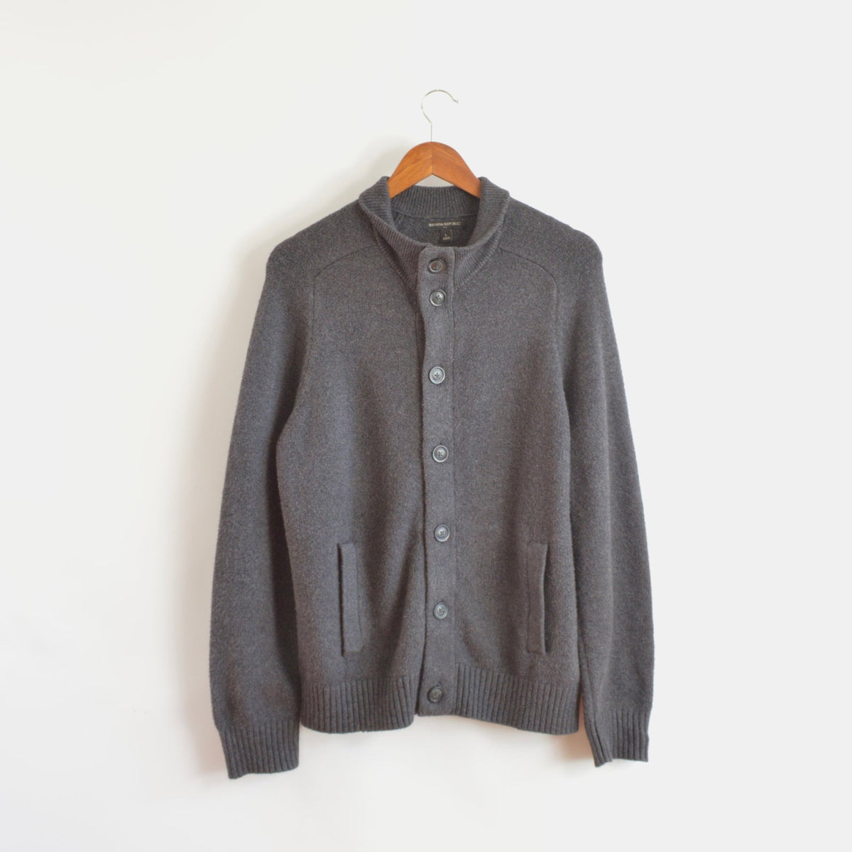 dark gray banana republic grandpa sweater