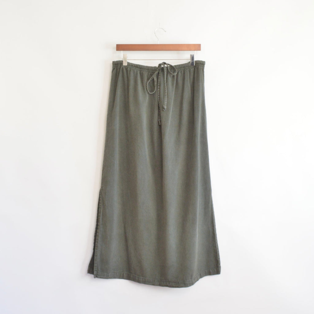 dark green drawstring alabama cotton co skirt