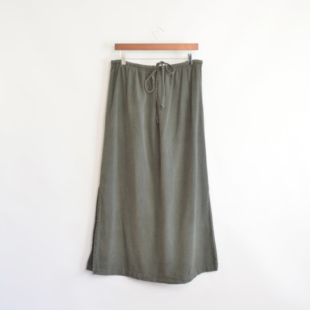 dark green drawstring alabama cotton co skirt