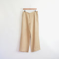 fully lined wide leg tan linen pants