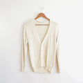 simple off-white silk and cotton blend cardigan