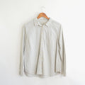chambray blue and white striped button down