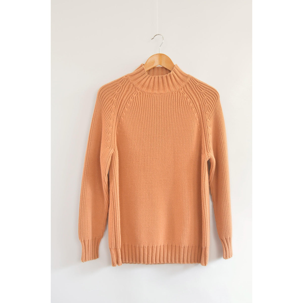 thick cotton peachy vintage orvis turtleneck sweater