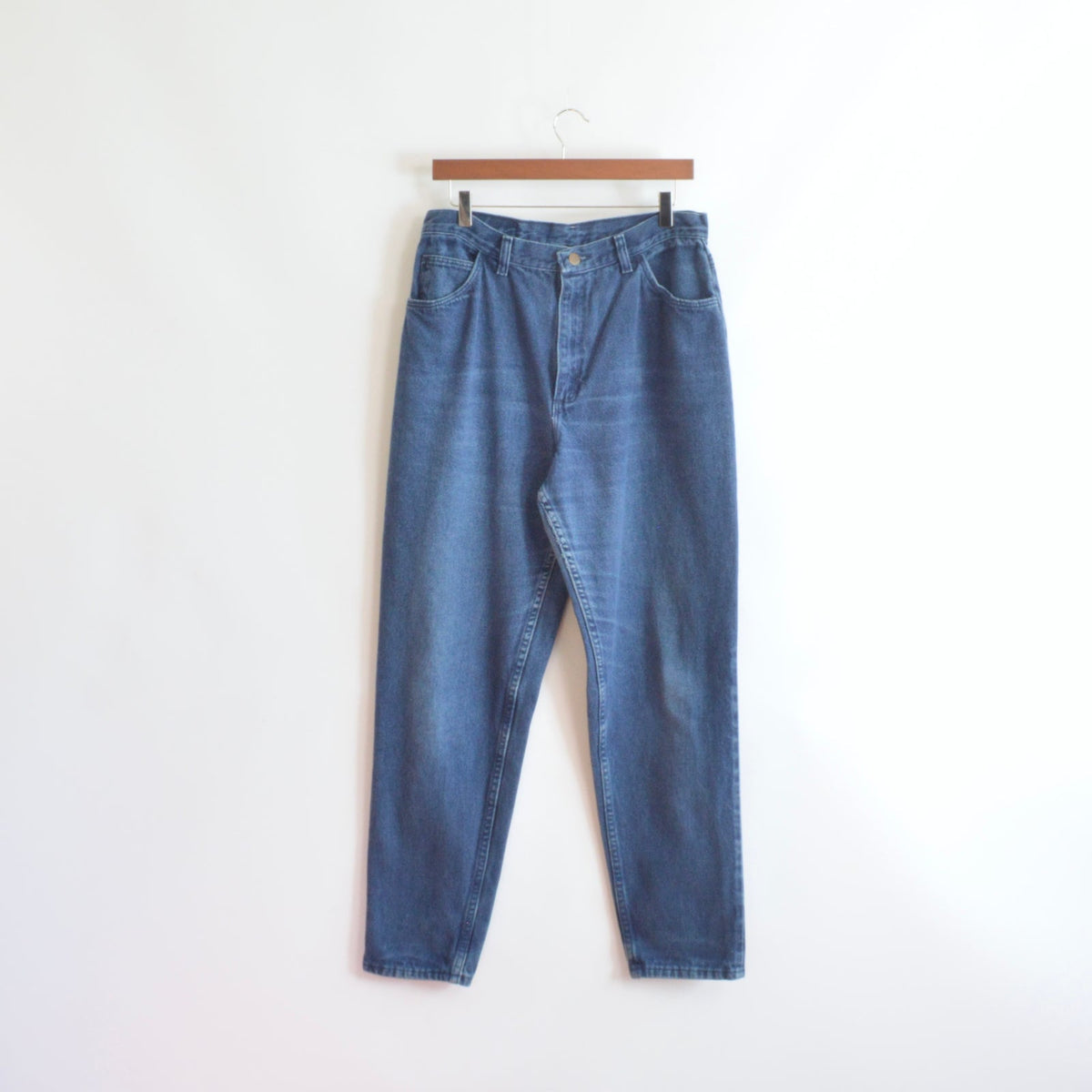 over dyed dark wash vintage high waisted straight leg gitanos