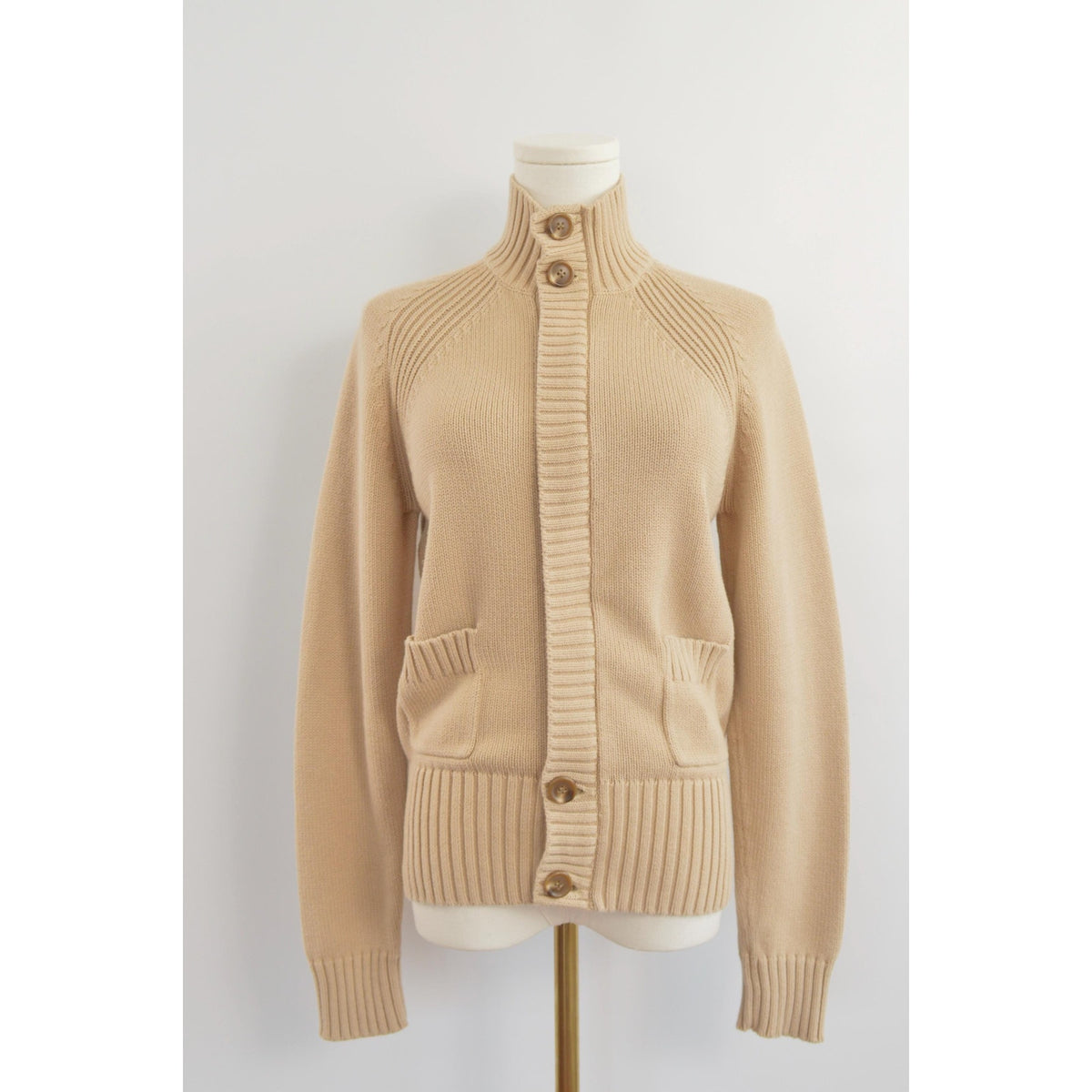 dark beige zip up calvin klein turtleneck sweater