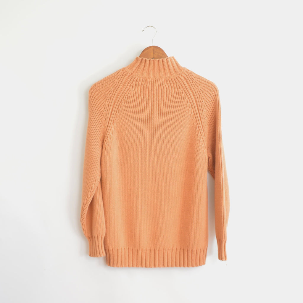 thick cotton peachy vintage orvis turtleneck sweater