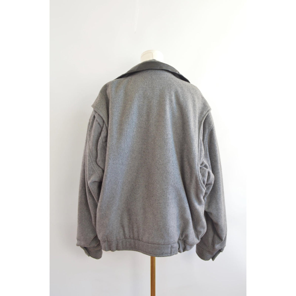 gray wool vintage member’s only bomber jacket