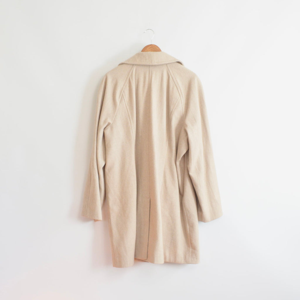 perfect mid length light beige vintage london fog wool overcoat