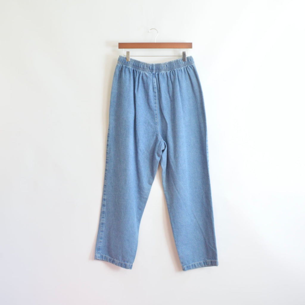 31 x 26 medium to light wash straight leg drawstring vintage cabin creek easy jeans