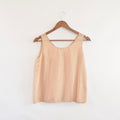 dusty rose simple wide strap pure silk tank