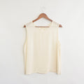 sheer creamy ivory silk tank
