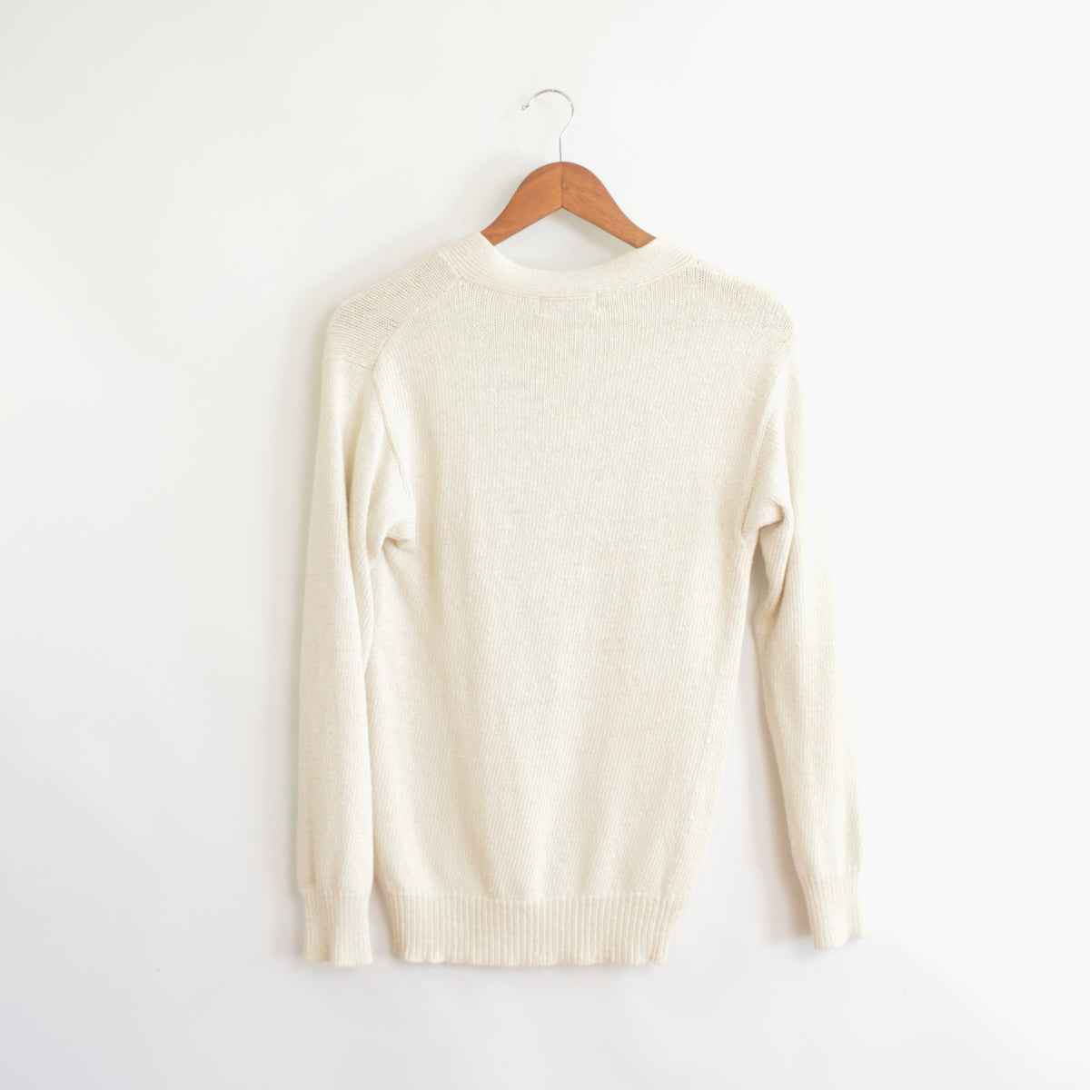 simple off-white silk and cotton blend cardigan