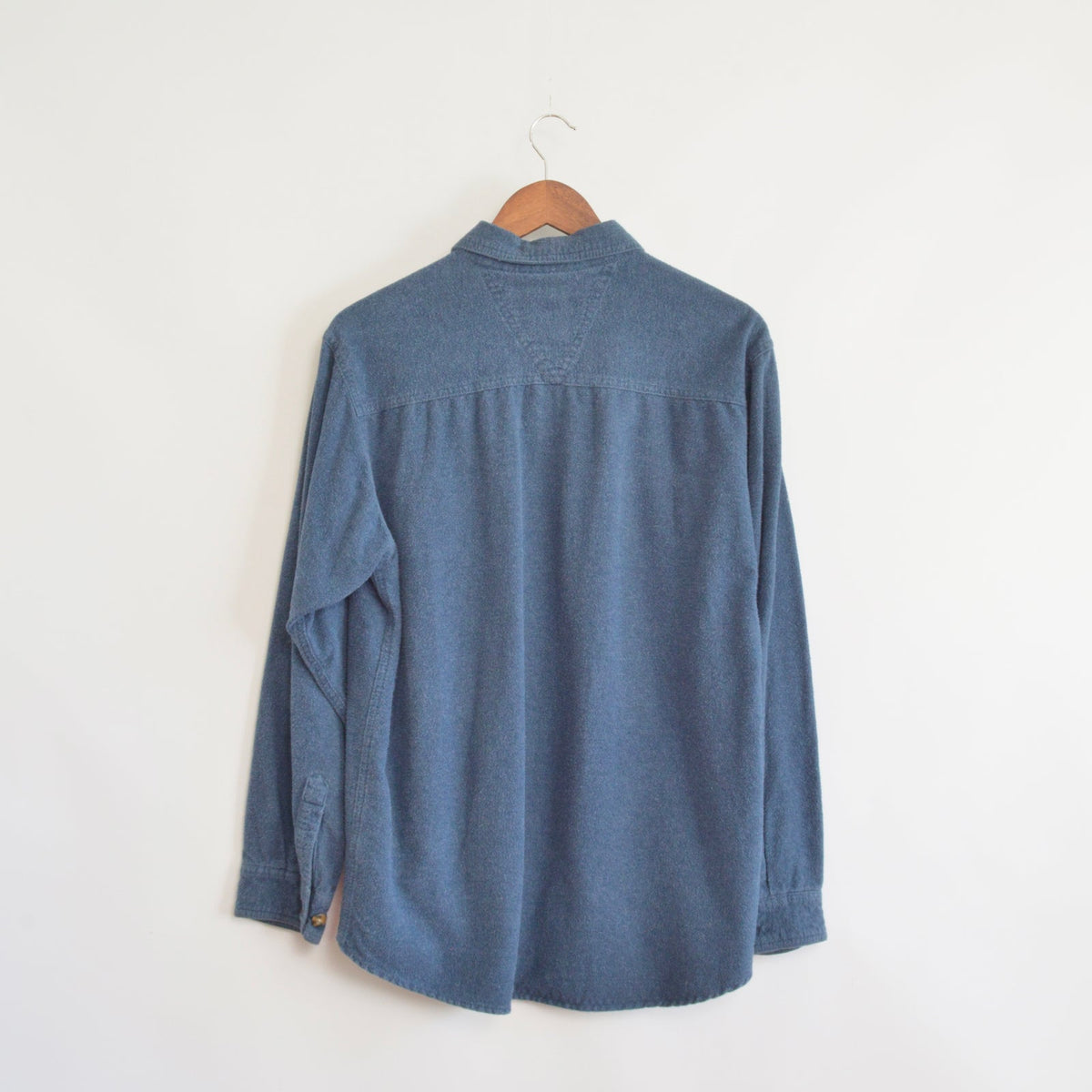 thick denim blue canyon guide flannel button down