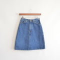 high waisted medium wash denim lee skirt