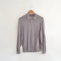 brandini silk and cotton blend ribbed and collared sweater