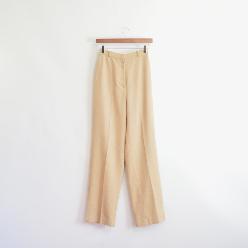 25 x 32 extra long fully lined khaki beige wool blend straight leg pants
