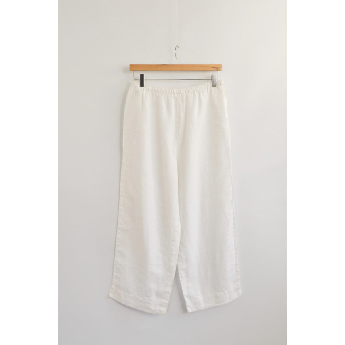 white elastic waist jones ny white linen easy pants