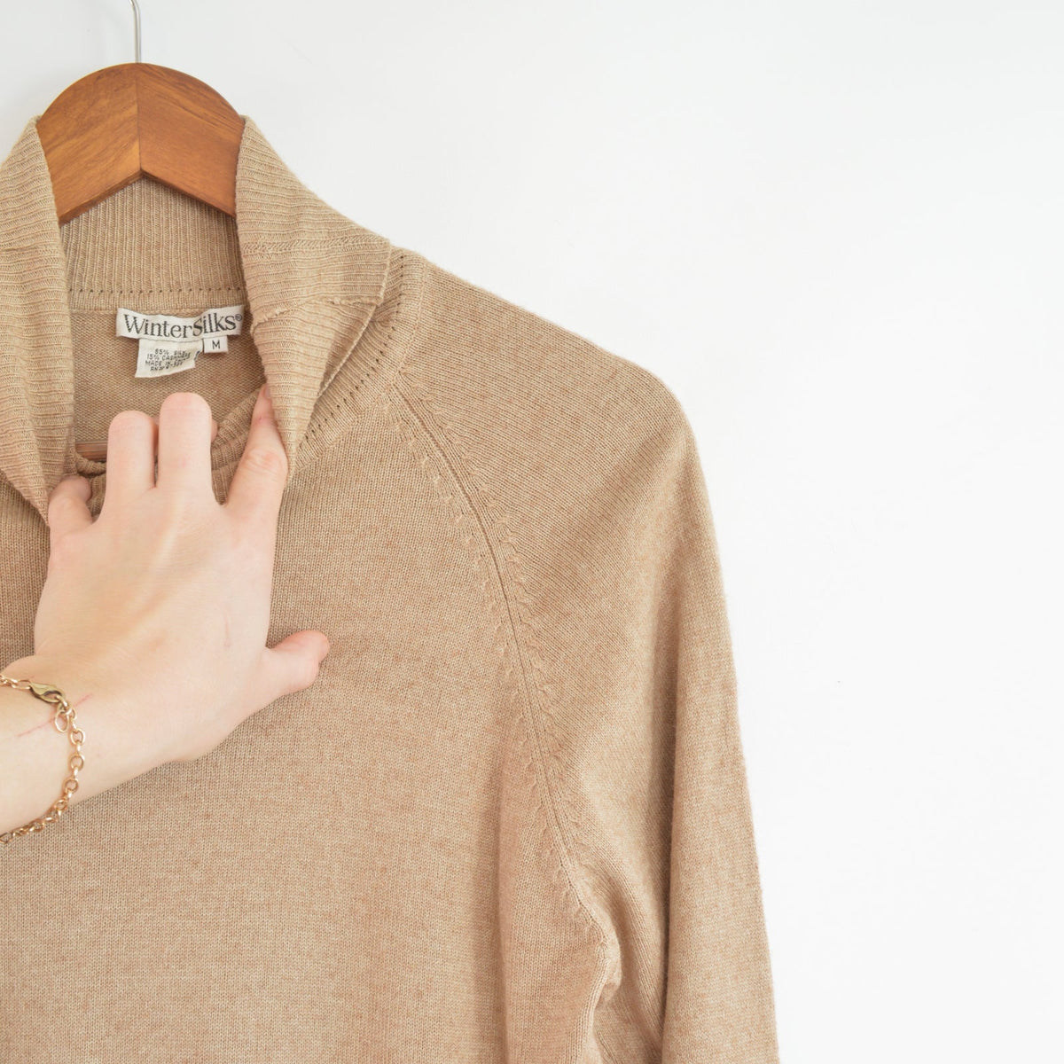 dark tan winter silk thin silk and cashmere turtleneck