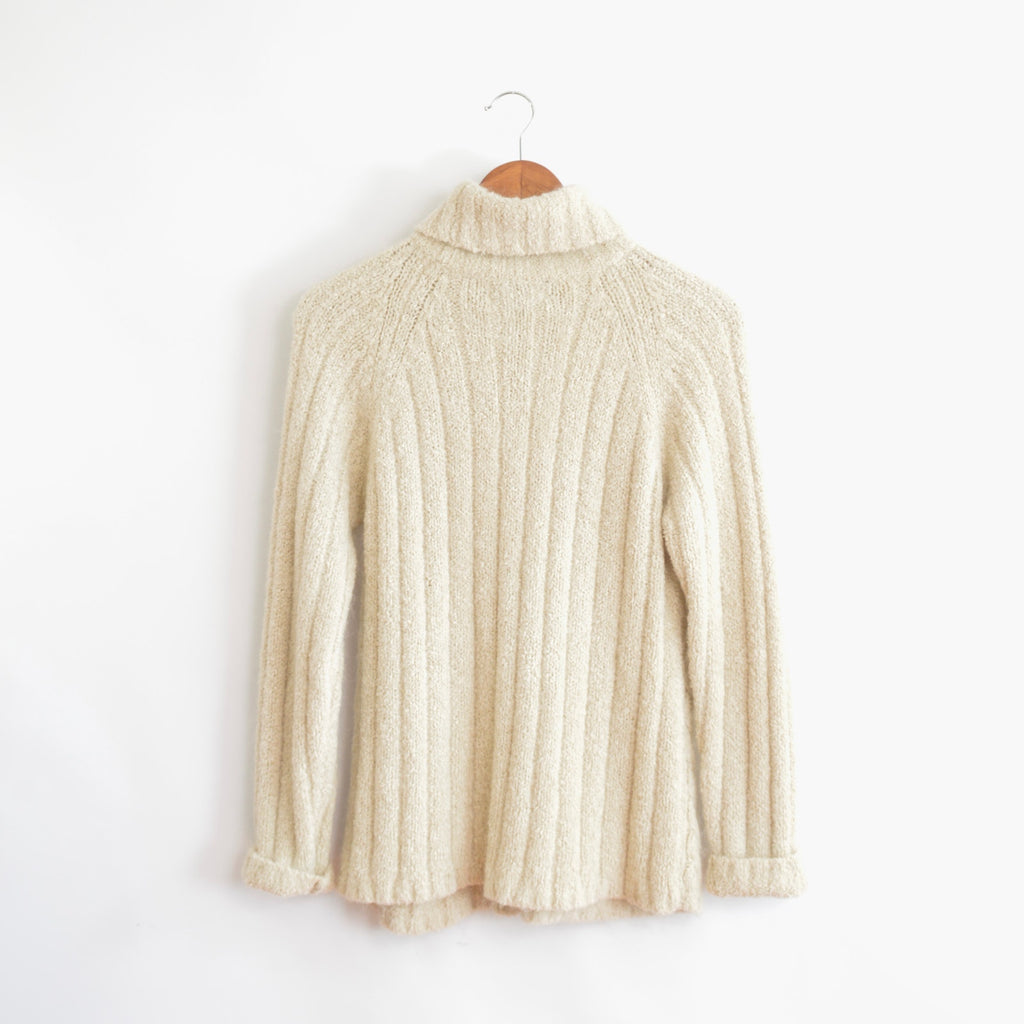 vintage express taupe grey/beige mohair blend turtleneck