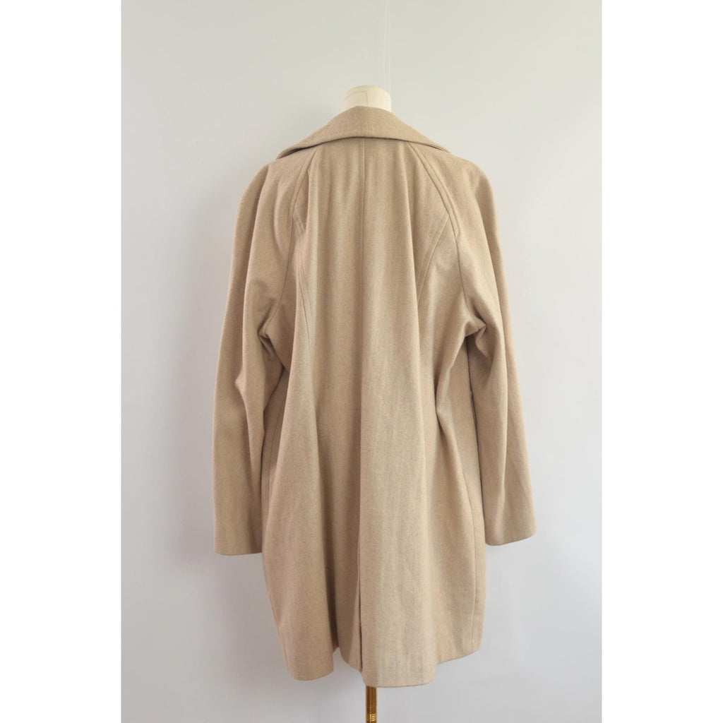 perfect mid length light beige vintage london fog wool overcoat