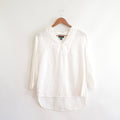 white pure linen vintage cynthia rowley blouse
