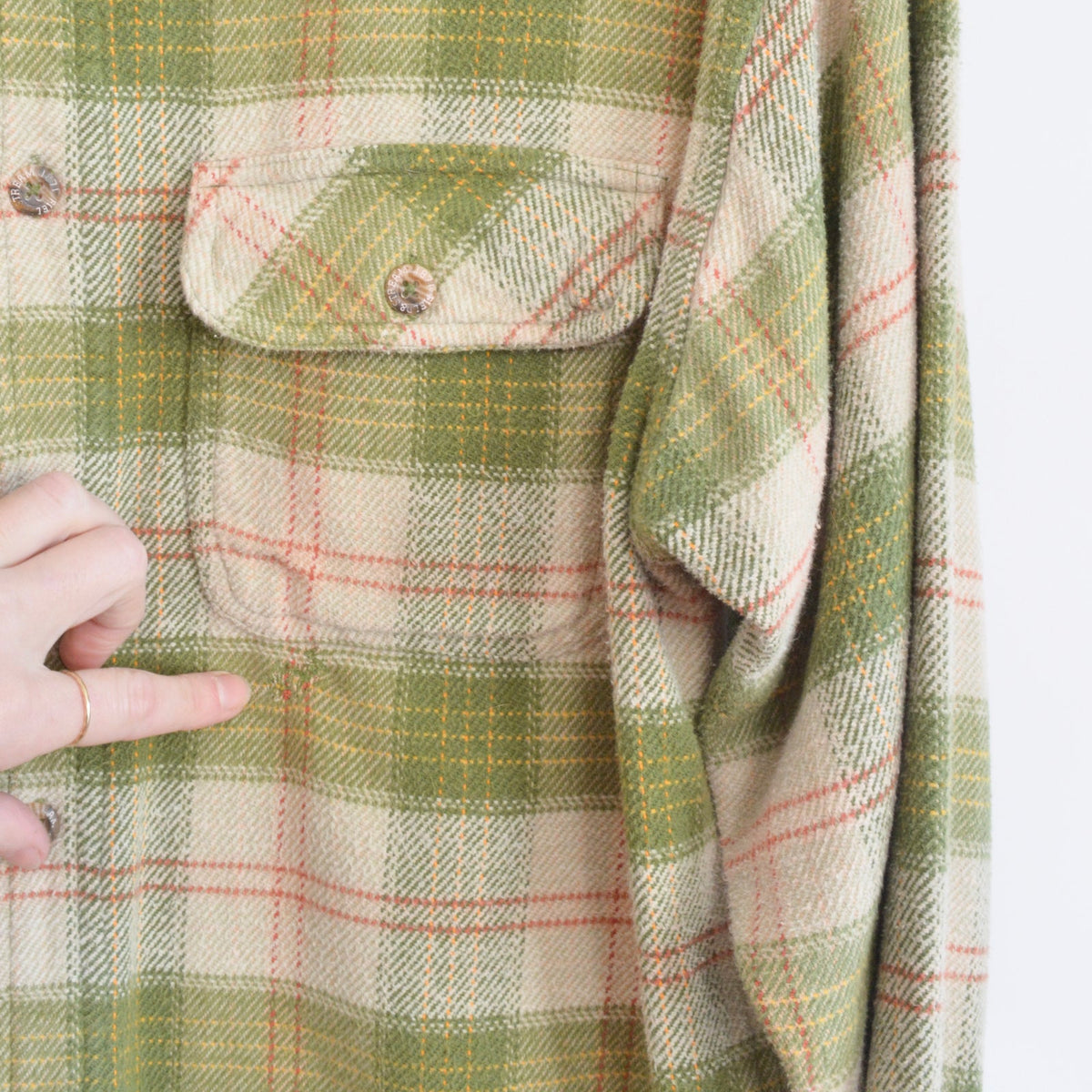 thick green field and stream flannel