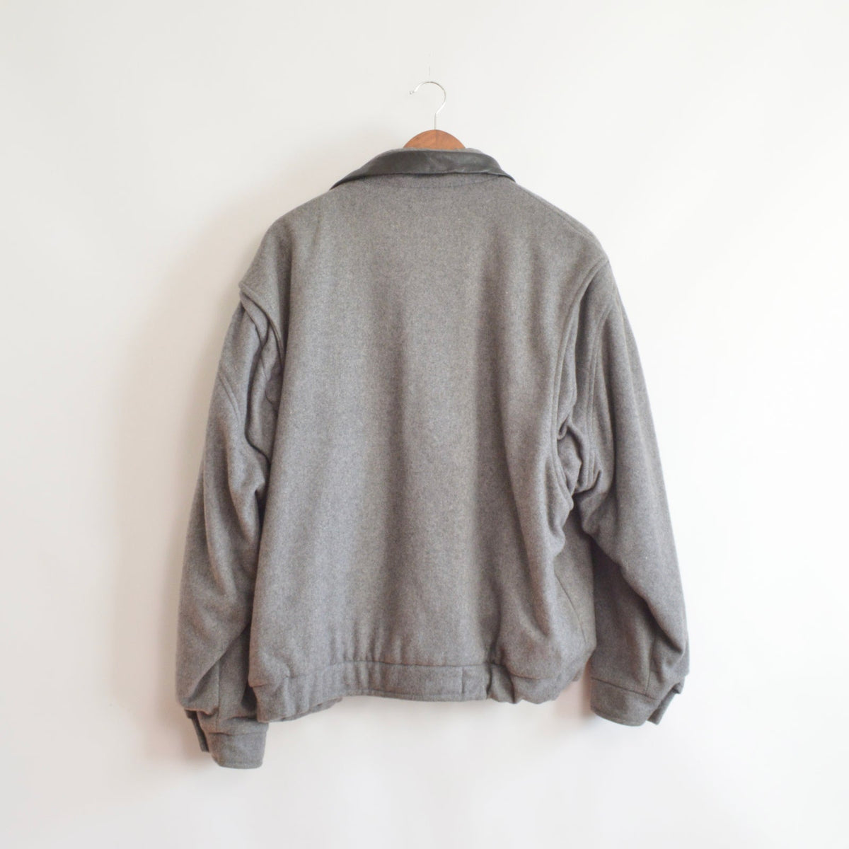 gray wool vintage member’s only bomber jacket