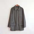 charcoal gray wool and cashmere blend mid length winter coat