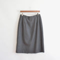 size 12 charcoal gray knee length wool tulip skirt