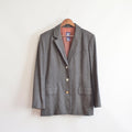 oversized wool blend vintage charcoal gray gap blazer