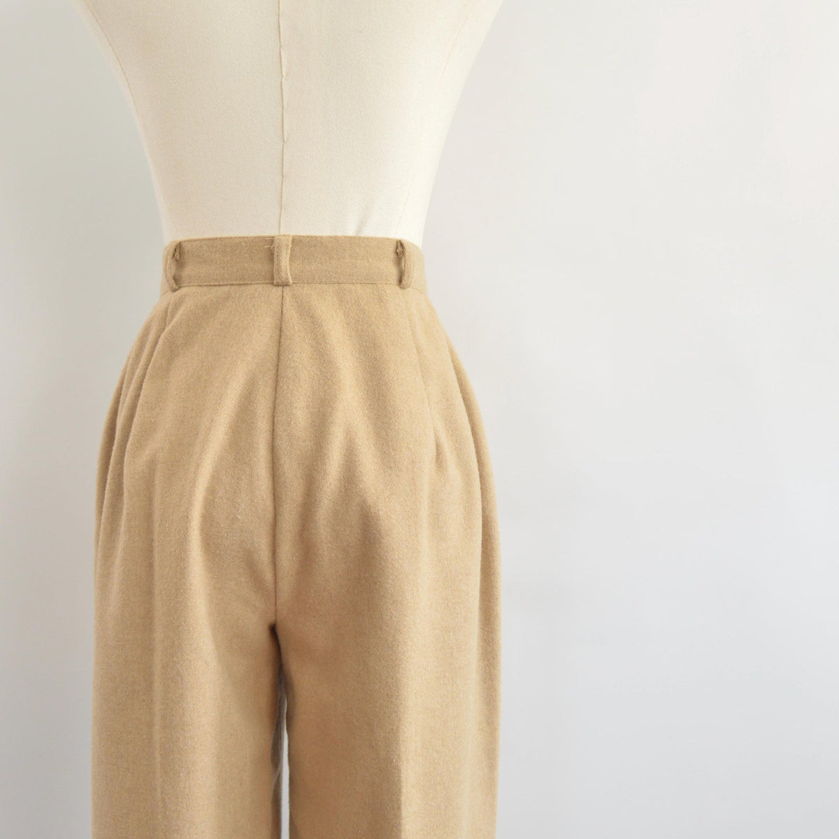 25 x 32 extra long fully lined khaki beige wool blend straight leg pants