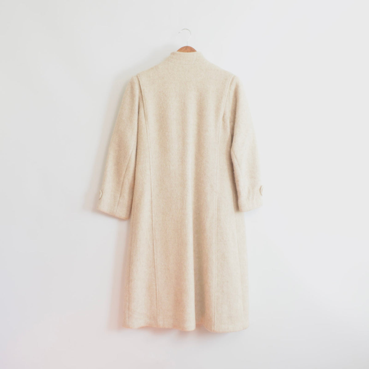 gorgeous mid length oatmeal wool coat by forecaster of boston