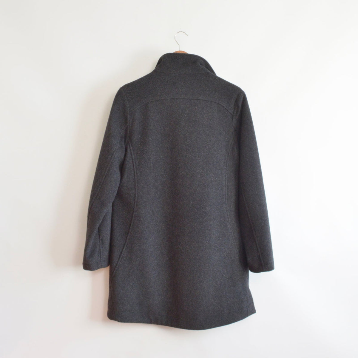 dark charcoal gray vintage pendleton zip up overcoat