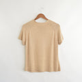 nubby taupe knit sweater tee
