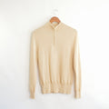 perfect oatmeal cashmere half zip sweater