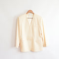 pure wool cream single button blazer